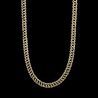 14K Yellow Gold Estate Double Curb Link Chain