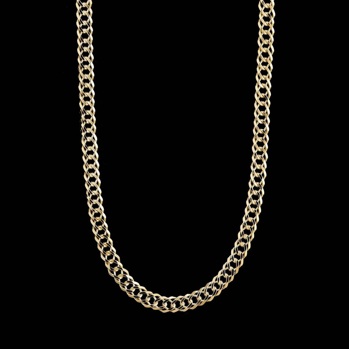 14K Yellow Gold Estate Double Curb Link Chain