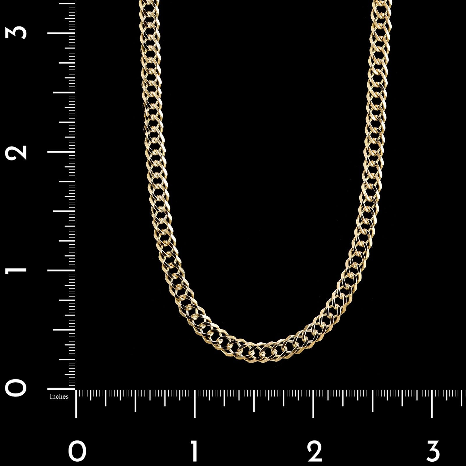 14K Yellow Gold Estate Double Curb Link Chain