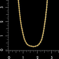 24K Yellow Gold Estate Rope Chain