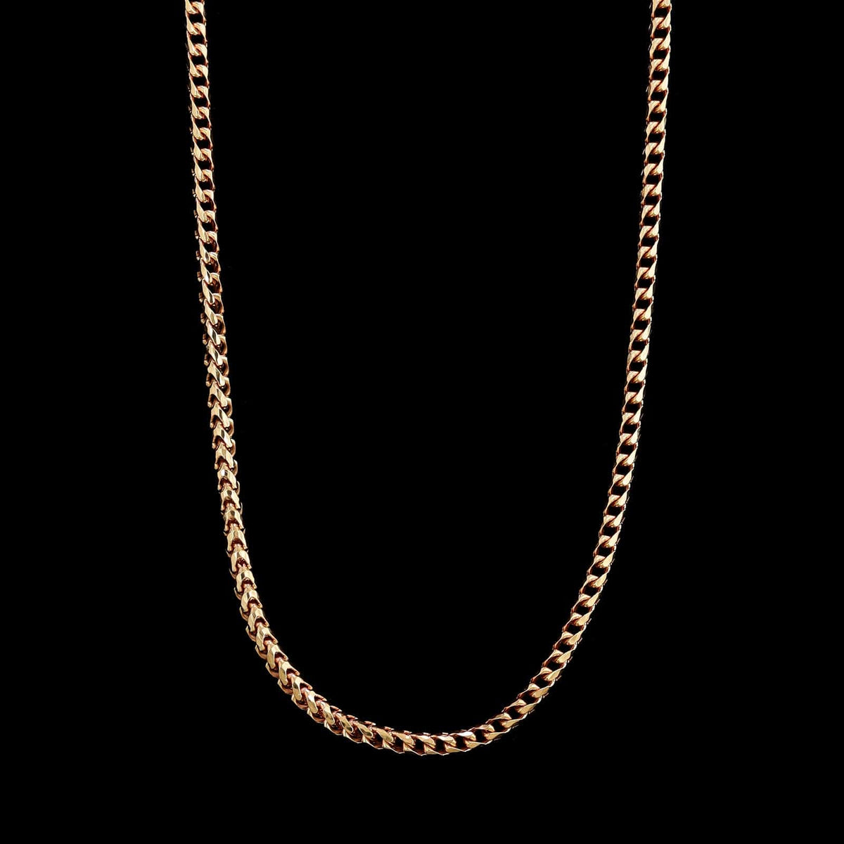 14K Rose Gold Estate Fancy Link Chain