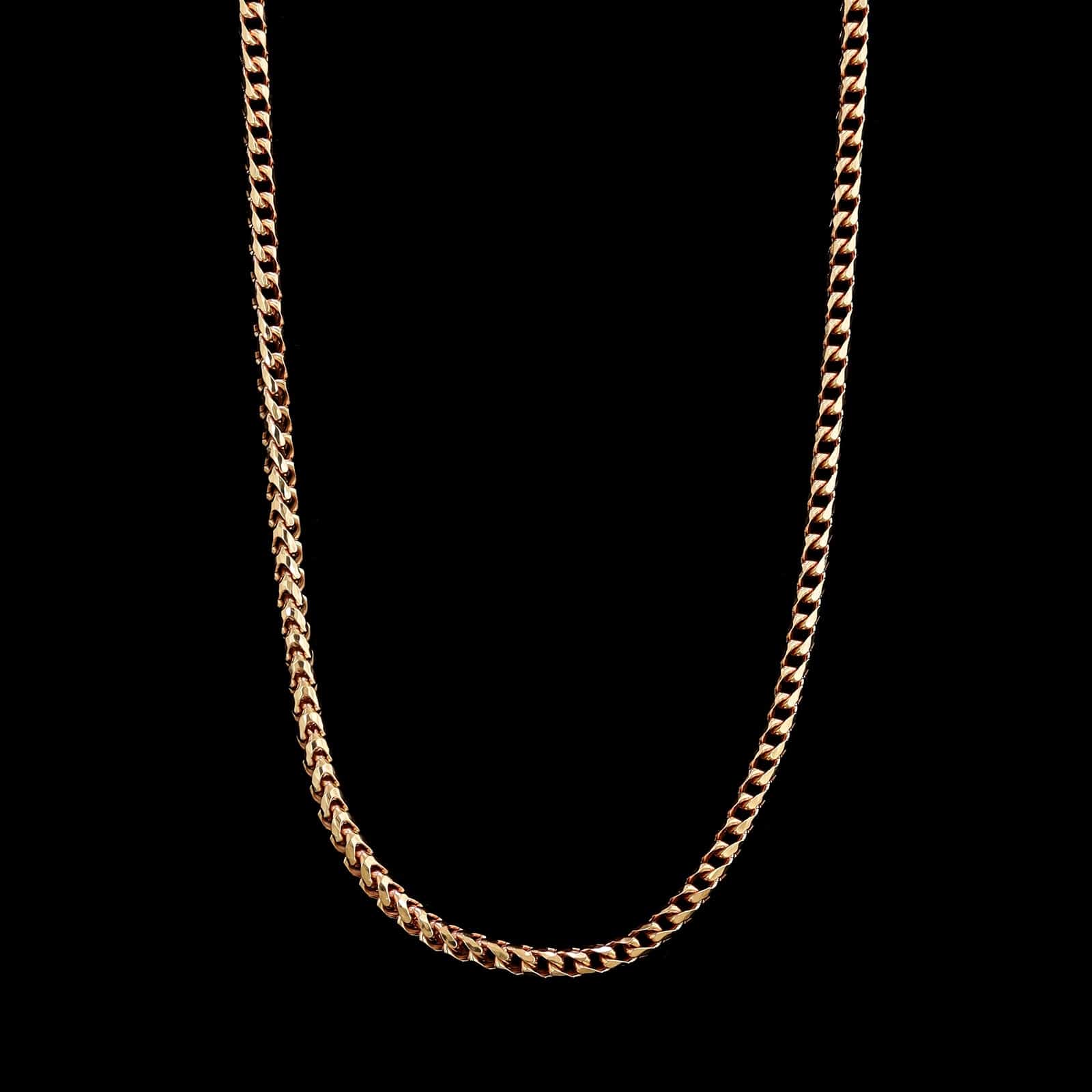 14K Rose Gold Estate Fancy Link Chain