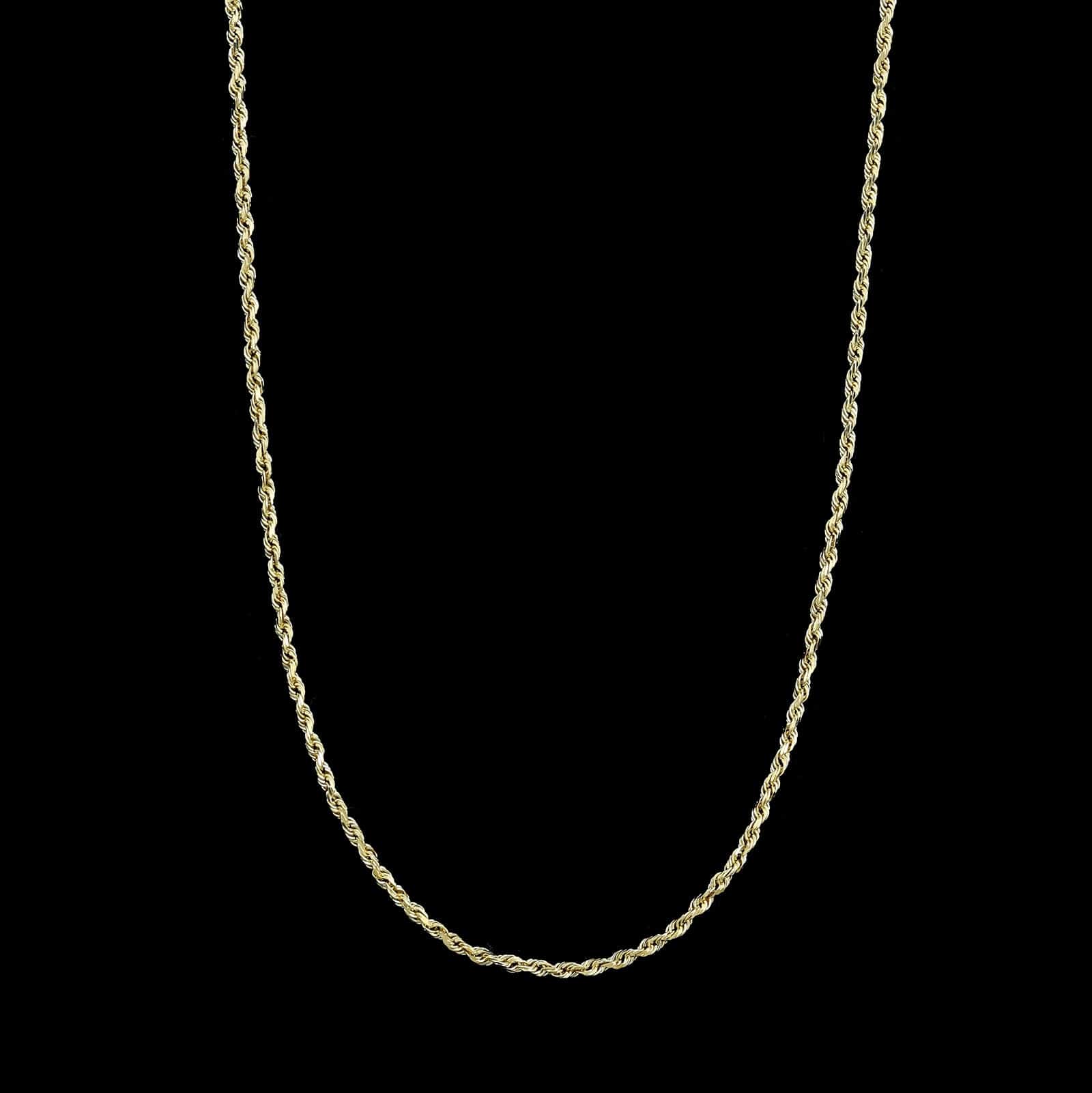14K Yellow Gold Estate Rope Chain