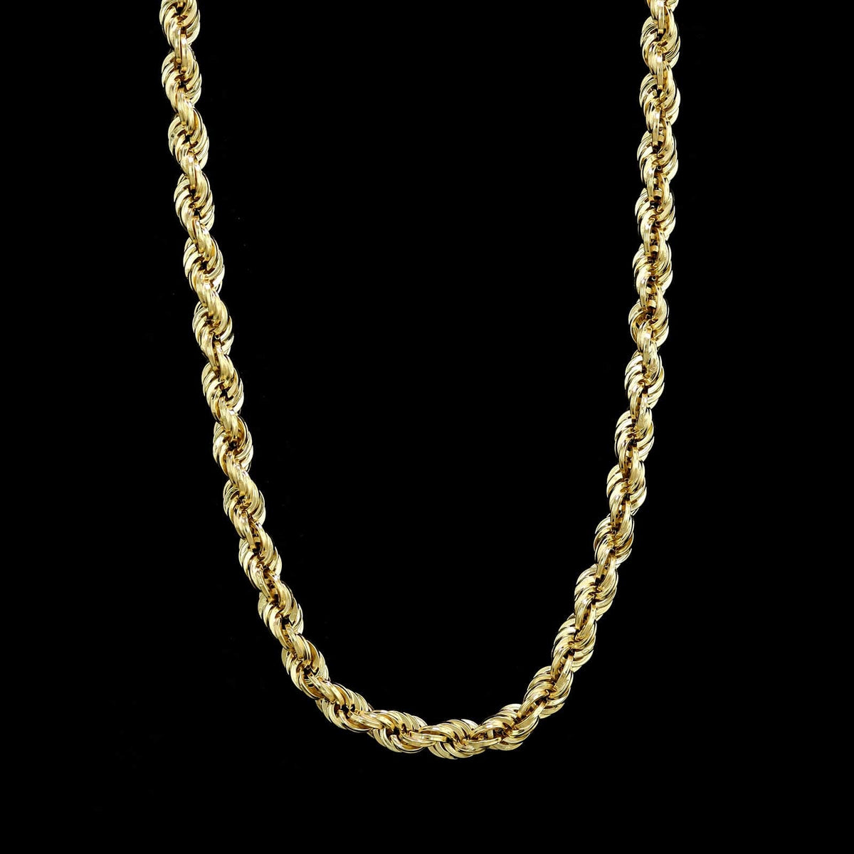 18K Yellow Gold Estate Hollow Rope Chain