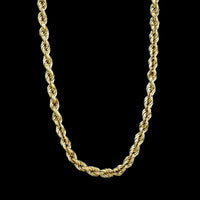 18K Yellow Gold Estate Hollow Rope Chain