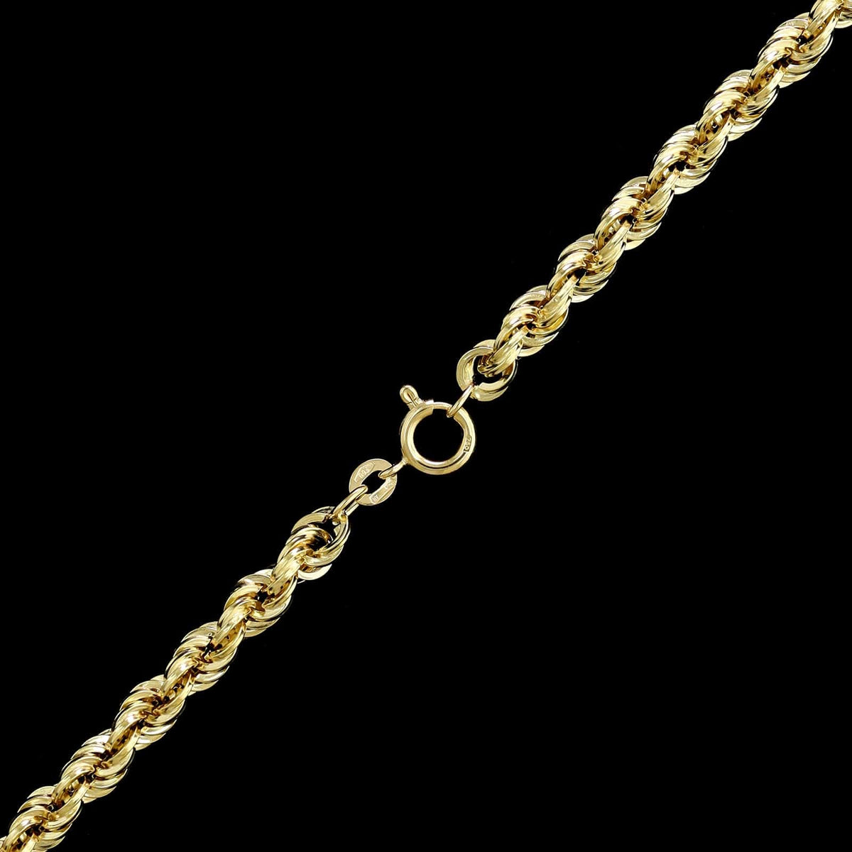 18K Yellow Gold Estate Hollow Rope Chain