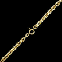 18K Yellow Gold Estate Hollow Rope Chain