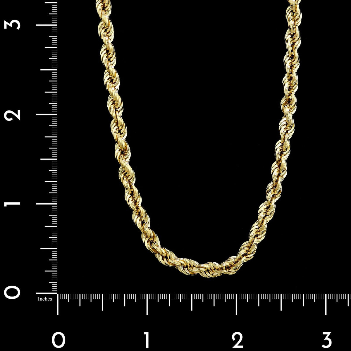 18K Yellow Gold Estate Hollow Rope Chain