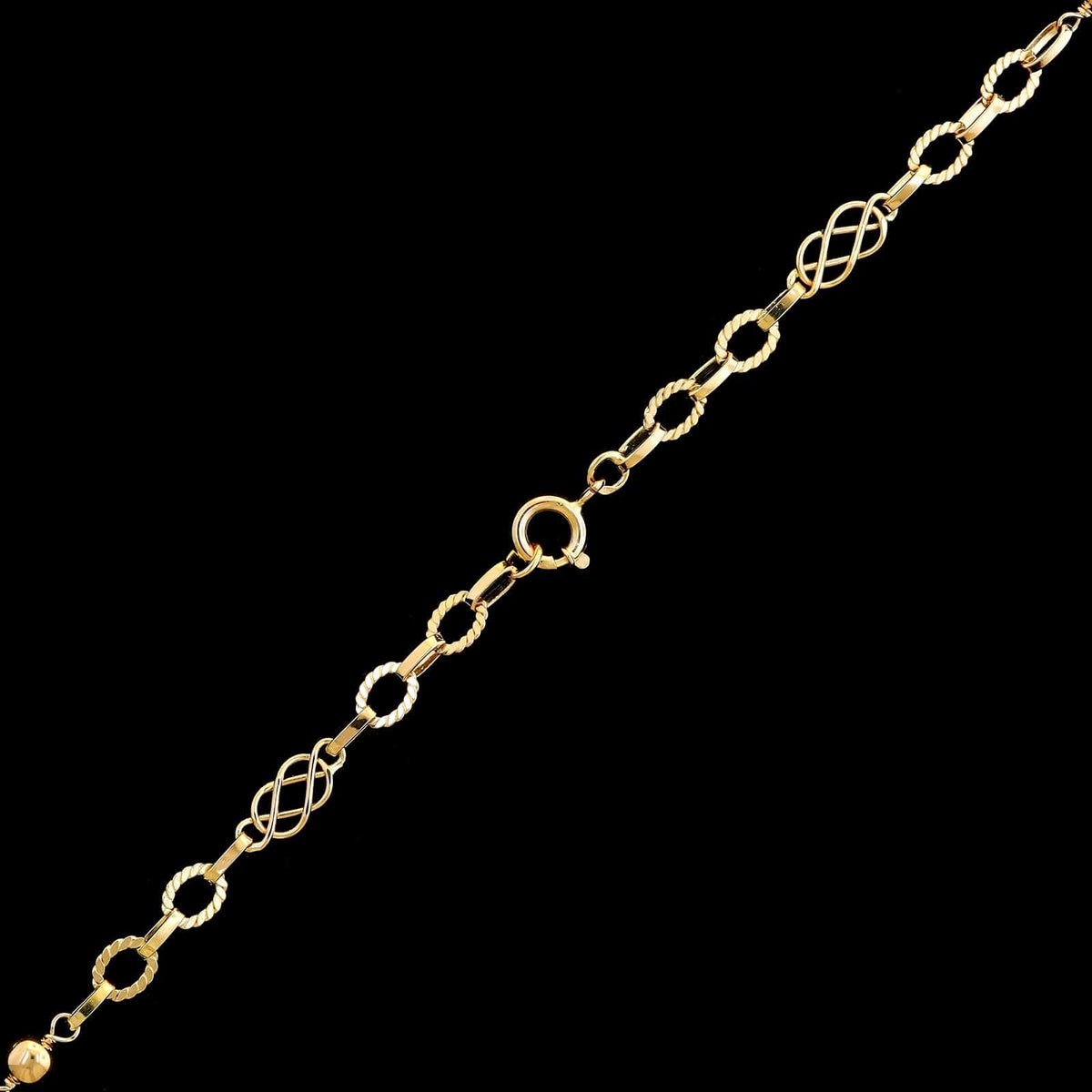 19K Rose Gold Estate Fancy Link Chain