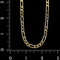 14K Yellow Gold Estate Figaro Chain
