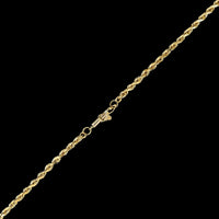 14K Yellow Gold Estate Diamond Cut Rope Chain