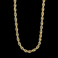 14K Yellow Gold Estate Diamond Rope Chain