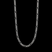 14K White Gold Estate Figaro Link Chain