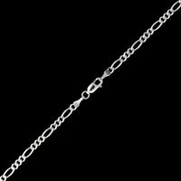 14K White Gold Estate Figaro Link Chain
