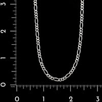14K White Gold Estate Figaro Link Chain
