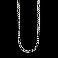 14K White Gold Estate Figaro Chain
