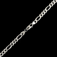 14K White Gold Estate Figaro Chain