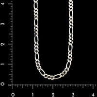 14K White Gold Estate Figaro Chain