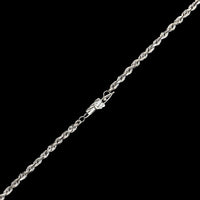 14K White Gold Estate Diamond Cut Rope Chain