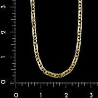 18K Yellow Gold Estate Fancy Link Chain