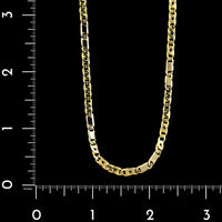 18K Yellow Gold Estate Tigers Eye Link Chain
