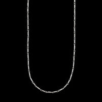 14K White Gold Estate Bar Link Chain