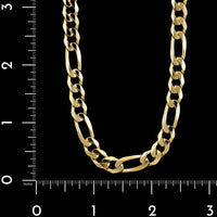 14K Yellow Gold Estate Figaro Link Chain