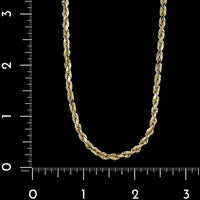 14K Yellow Gold Estate Rope Chain