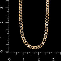 14K Yellow Gold Estate Flat Curblink Chain
