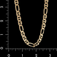 14K Yellow Gold Estate Figaro Mariner Link Chain