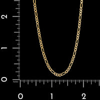 14K Yellow Gold Estate Figaro Chain