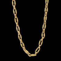 19K Yellow Gold Estate Endless Fancy Link Chain