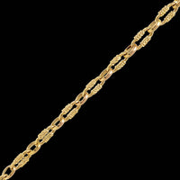 19K Yellow Gold Estate Endless Fancy Link Chain