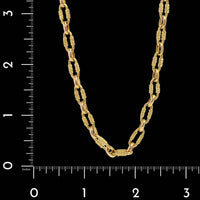 19K Yellow Gold Estate Endless Fancy Link Chain