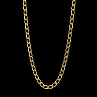 18K Yellow Gold Estate Oval Curb Link Chain