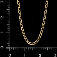 18K Yellow Gold Estate Oval Curb Link Chain