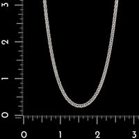 14K White Gold Estate Wheat Chain