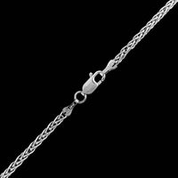 14K White Gold Estate Wheat Chain