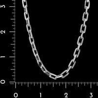 18K White Gold Estate Oval Link Chain