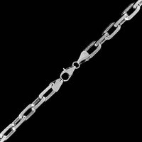 18K White Gold Estate Oval Link Chain