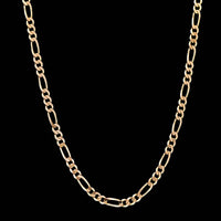 14K Yellow Gold Estate Figaro Chain