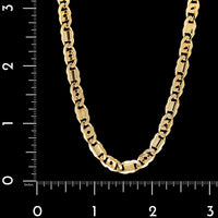 14K Yellow Gold Estate Tiger's Eye Link Chain