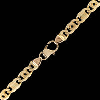 14K Yellow Gold Estate Tiger's Eye Link Chain