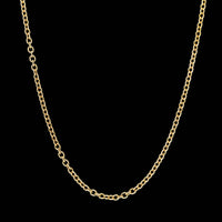 18K Yellow Gold Estate Rolo Link Chain