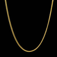 24K Yellow Gold Estate Curb Link Chain