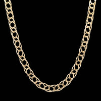 14K Yellow Gold Estate Double Curb Link Chain