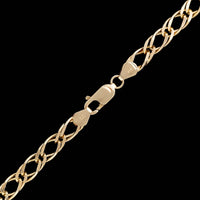 14K Yellow Gold Estate Double Curb Link Chain