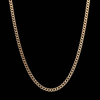 14K Rose Gold Estate Curb Link Chain