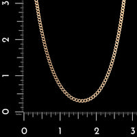 14K Rose Gold Estate Curb Link Chain