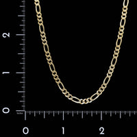 14K Yellow Gold Estate Figaro Link Chain